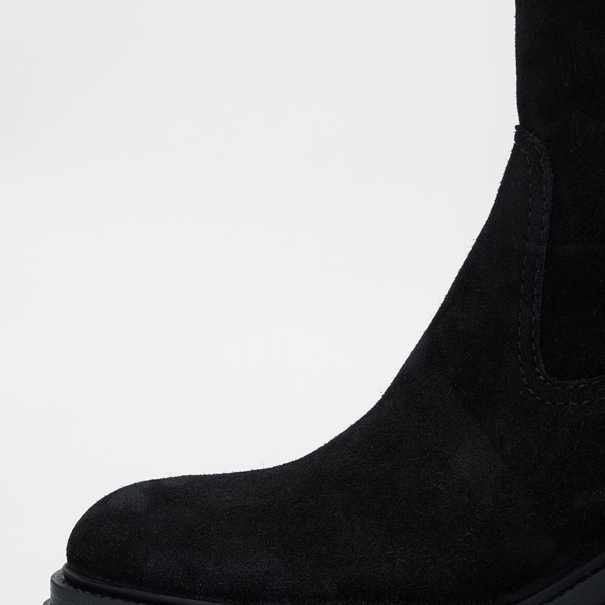 Valmenti Kadın Siyah Süet Hakiki Deri Çizme