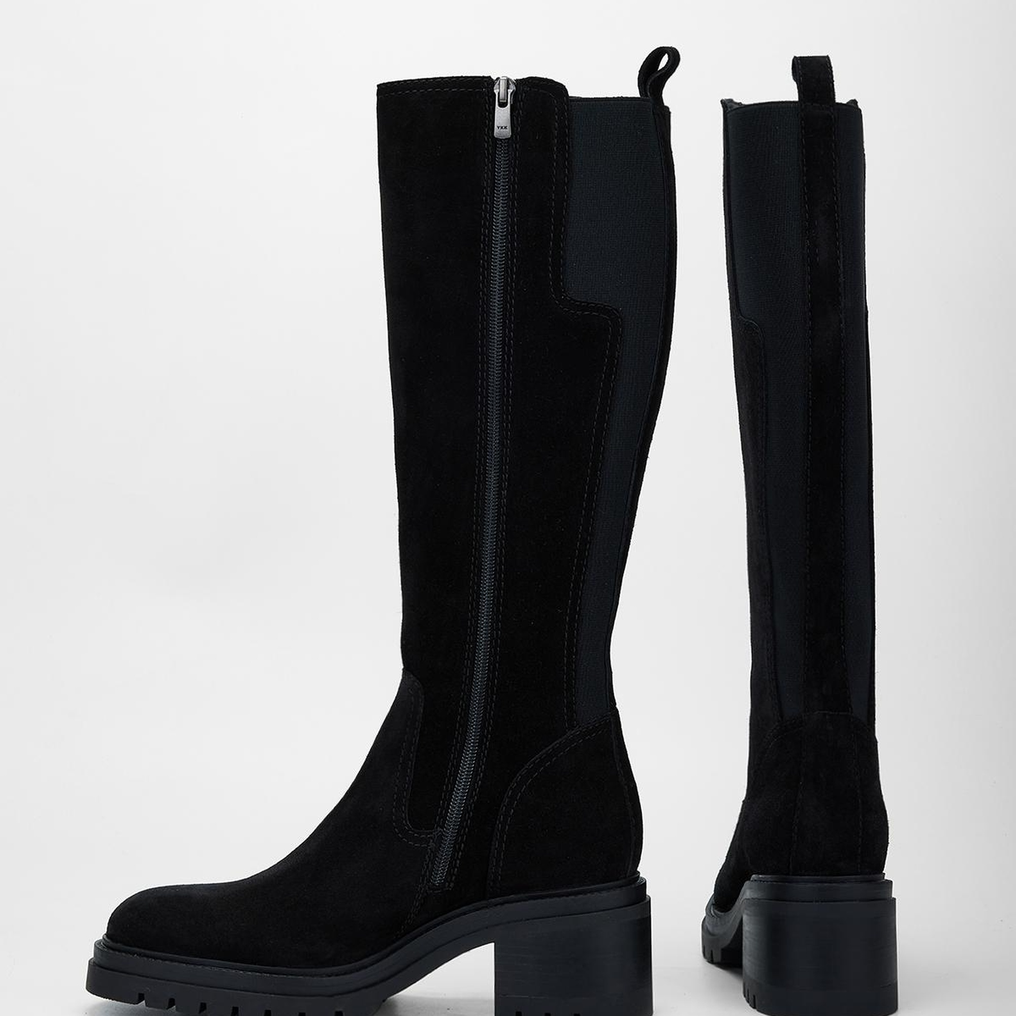 Valmenti Kadın Siyah Süet Hakiki Deri Çizme