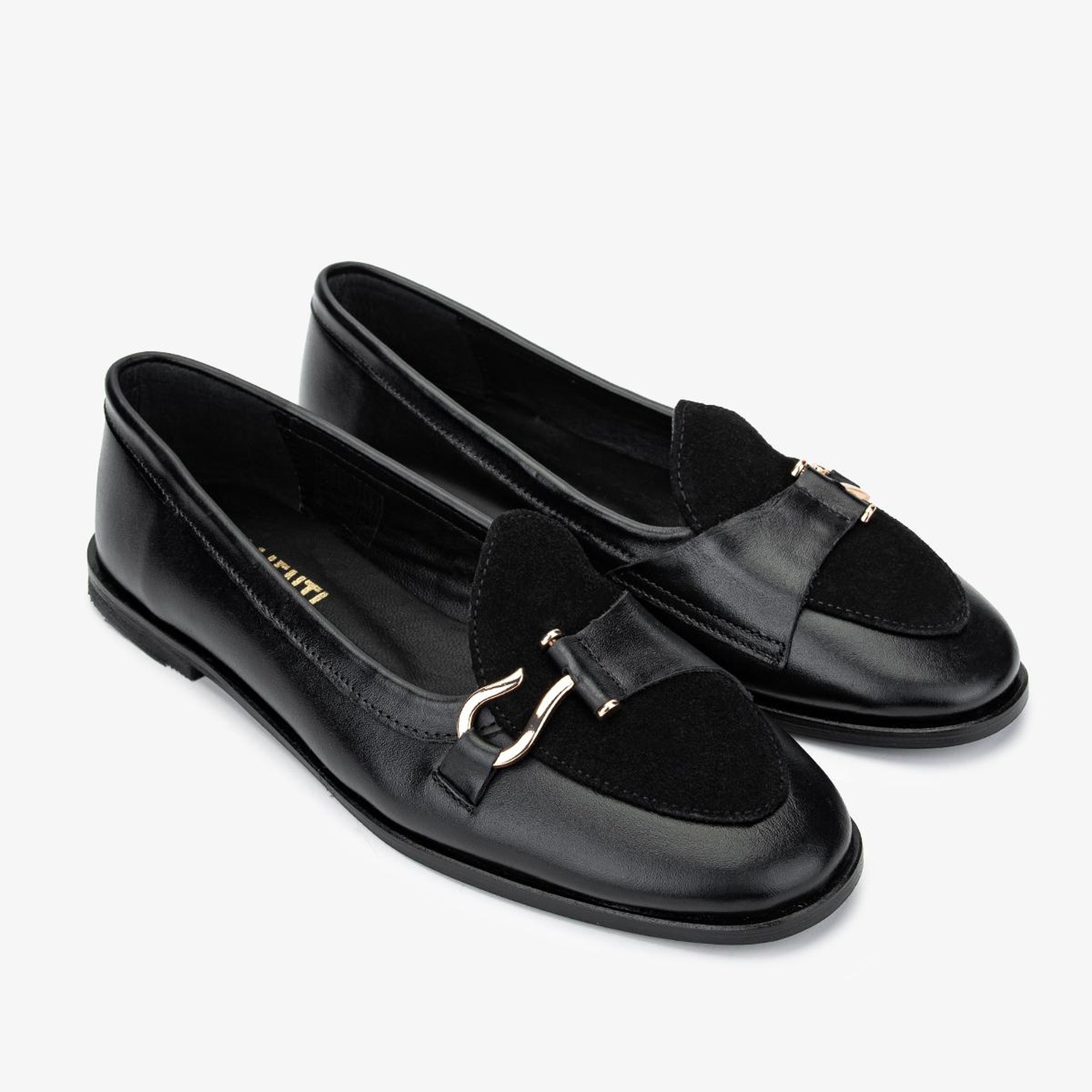 Valmenti Kadın Siyah Deri Loafer Ayakkabı