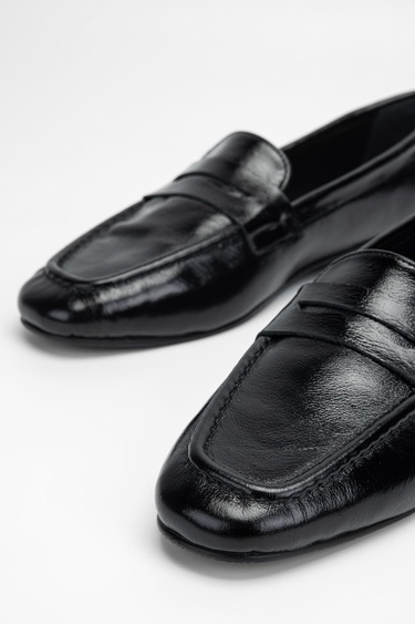  Valmenti Kadın SIYAH KRSK RGN Hakiki Deri Loafer Ayakkabı