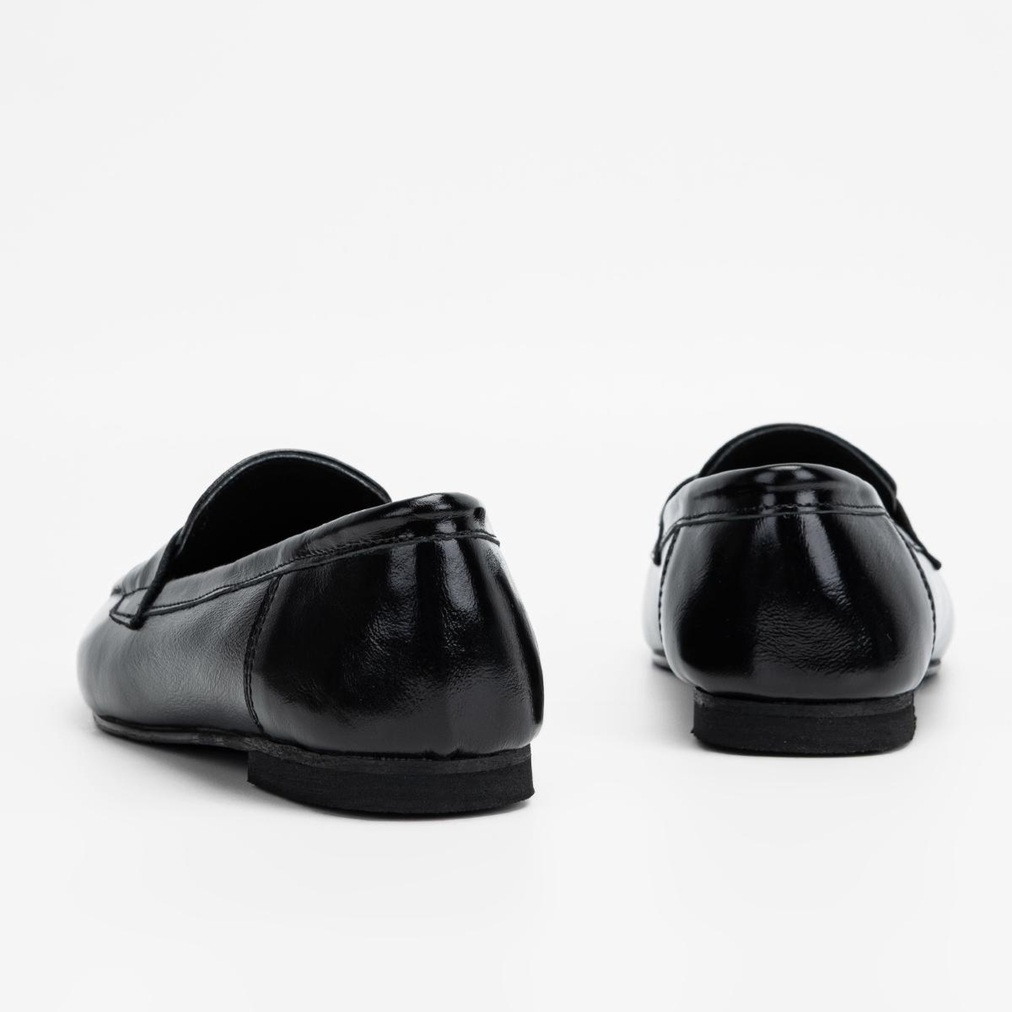 Valmenti Kadın SIYAH KRSK RGN Hakiki Deri Loafer Ayakkabı