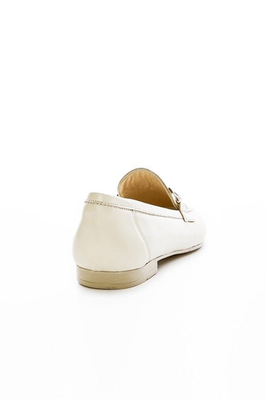  Valmenti Agathe Kadın Bej Hakiki Deri Loafer Ayakkabı