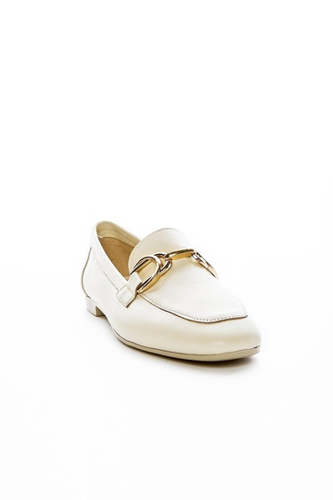  Valmenti Agathe Kadın Bej Hakiki Deri Loafer Ayakkabı