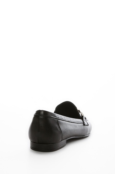  Valmenti Agathe Kadın Siyah Hakiki Deri Loafer Ayakkabı