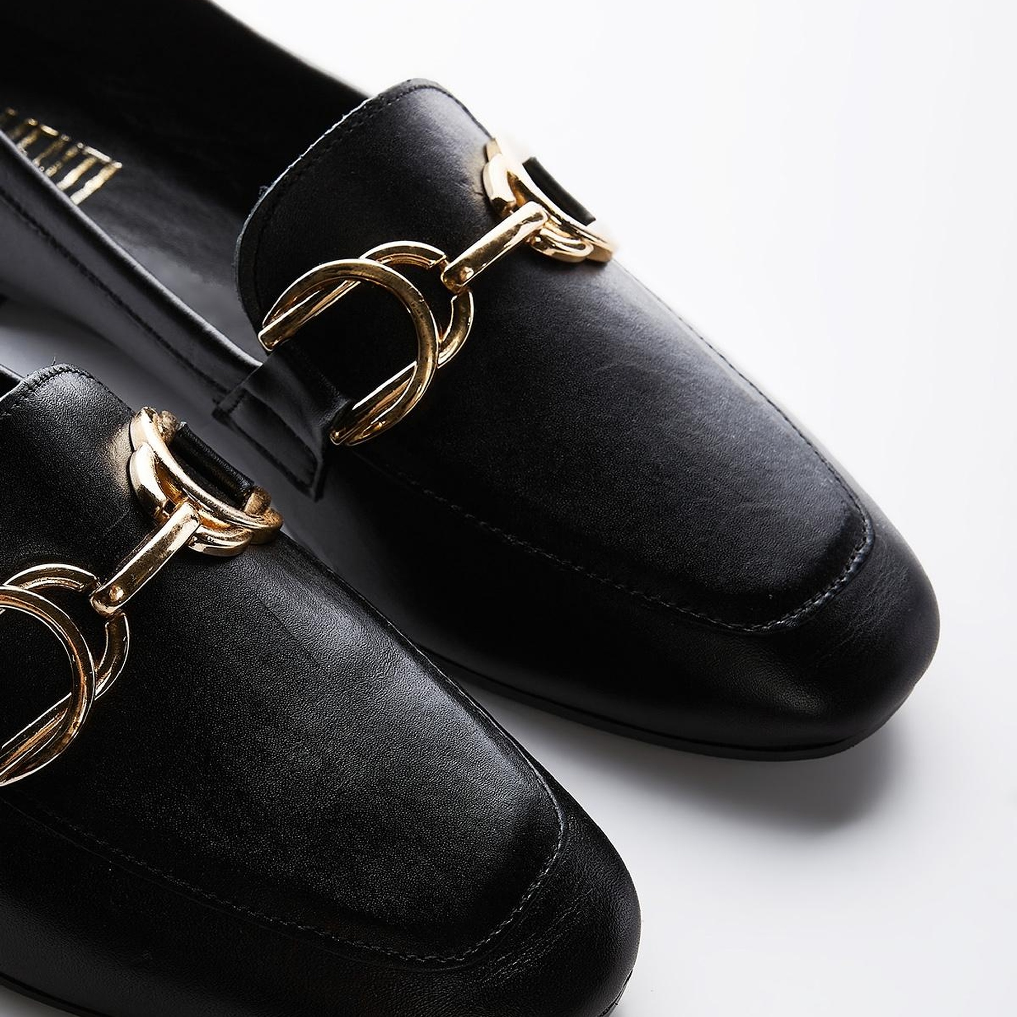 Valmenti Agathe Kadın Siyah Hakiki Deri Loafer Ayakkabı