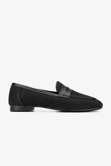  Valmenti Topy Kadın Siyah/Siyah Deri & Tekstil Loafer Ayakkabı