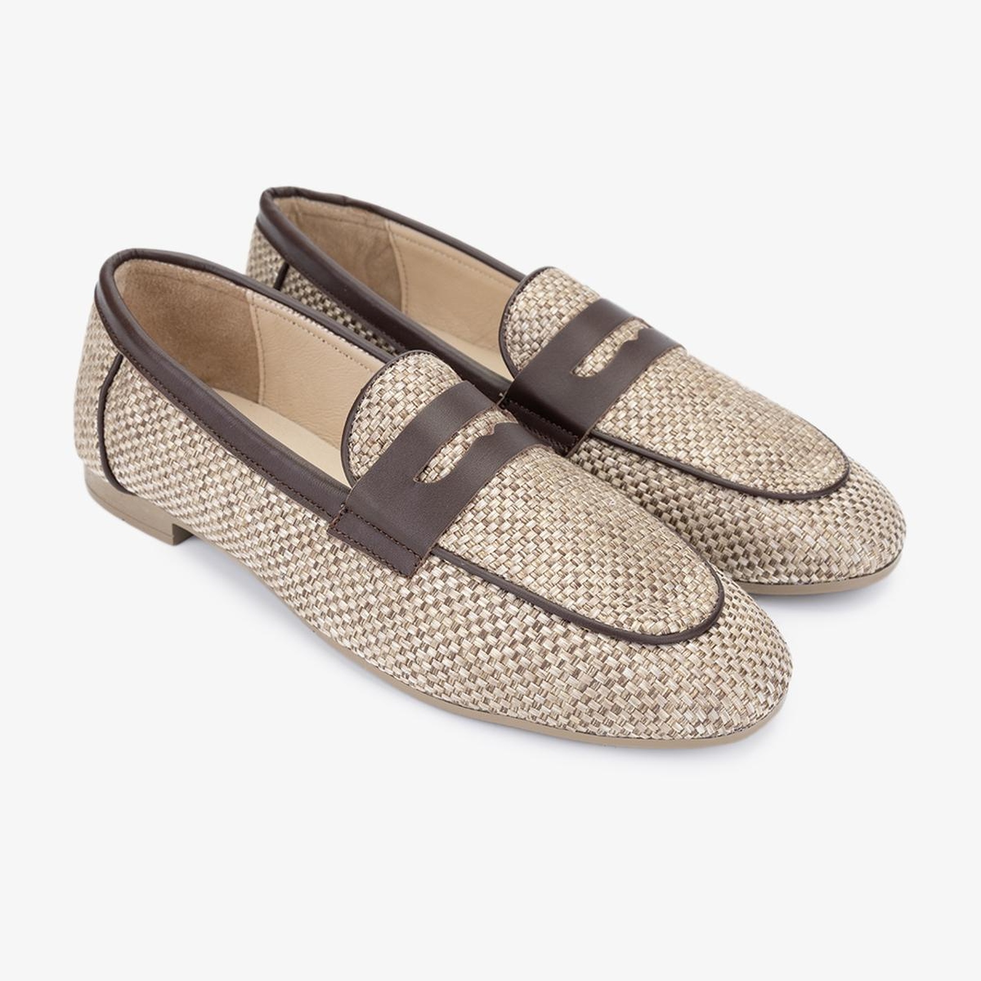 Valmenti Topy Kadın Kahverengi Deri & Tekstil Loafer Ayakkabı