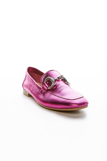  Valmenti Ester Kadın Fuşya Hakiki Deri Loafer Ayakkabı