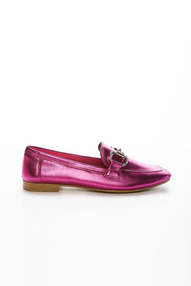  Valmenti Ester Kadın Fuşya Hakiki Deri Loafer Ayakkabı