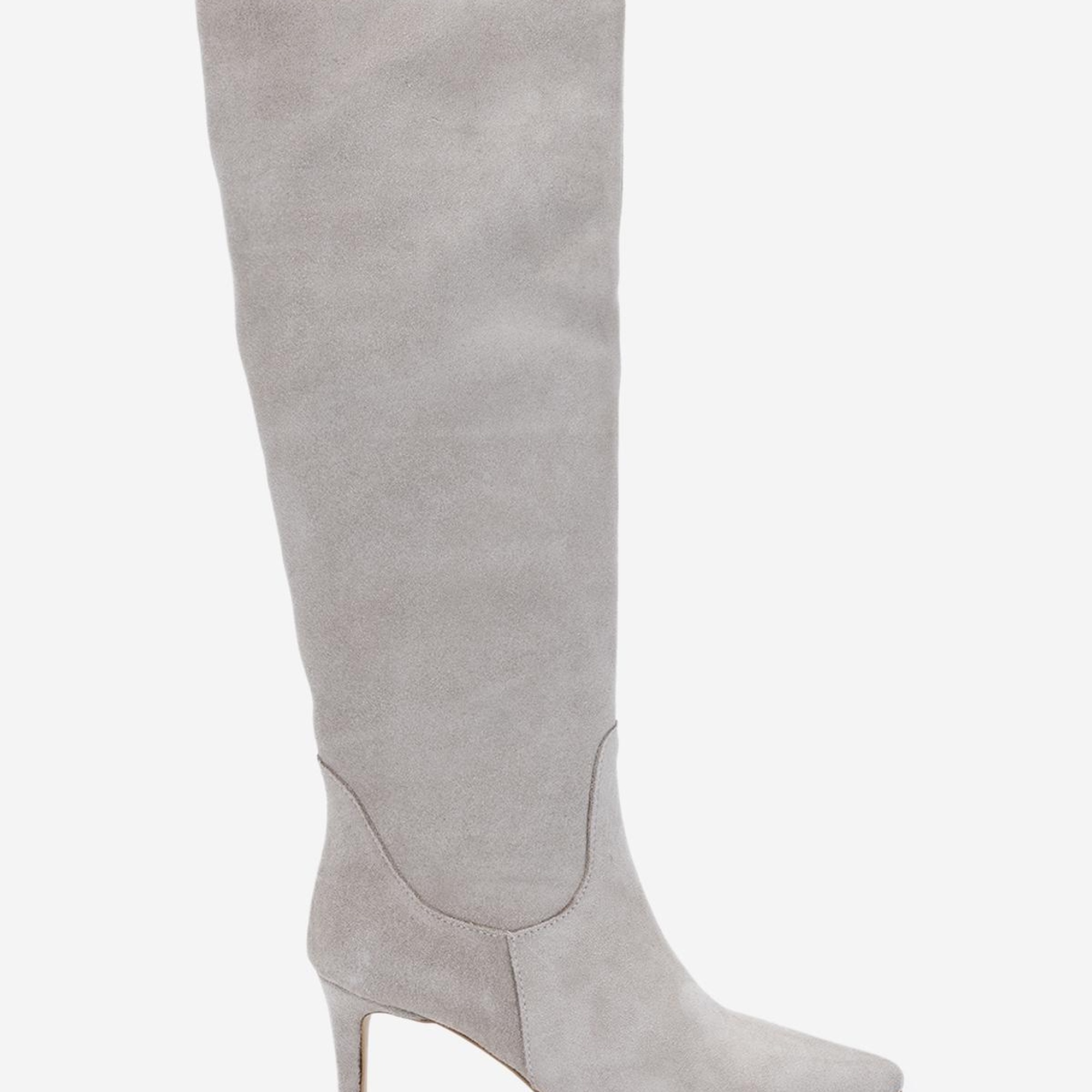 Valmenti Kadın Bej Süet Topuklu Çizme
