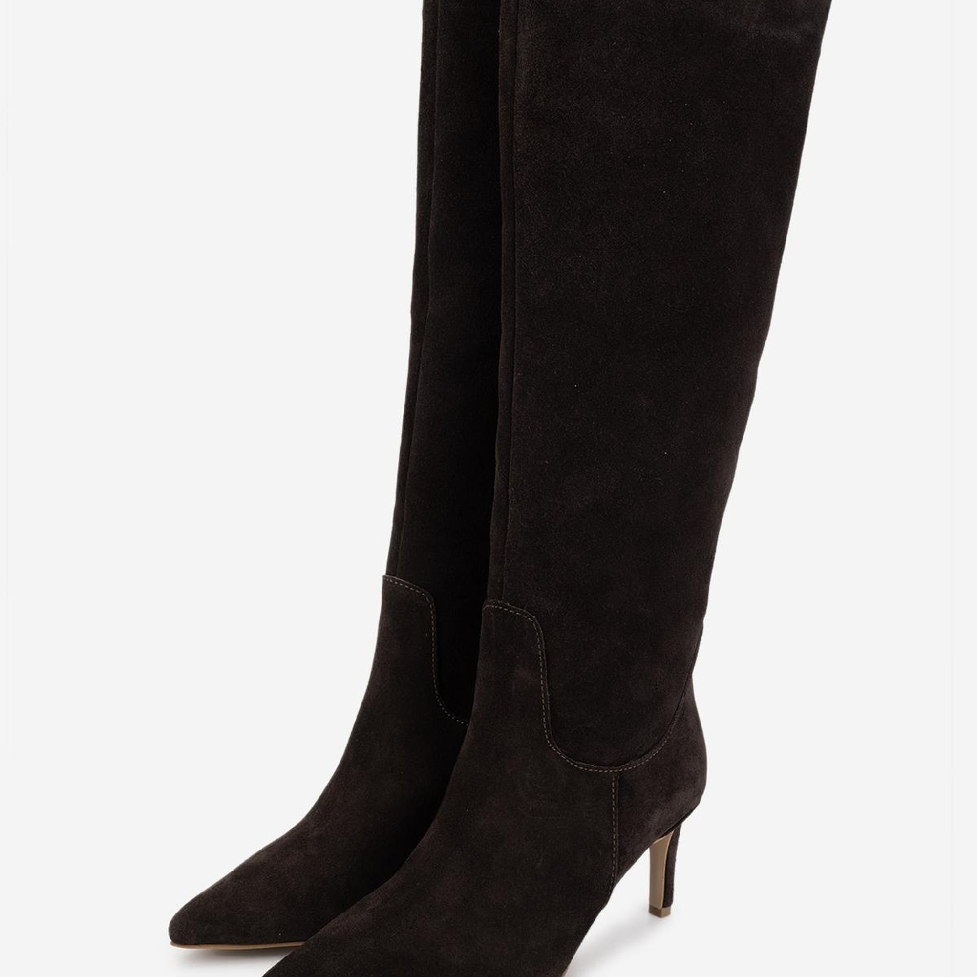 Valmenti Kadın Kahverengi Süet Topuklu Çizme