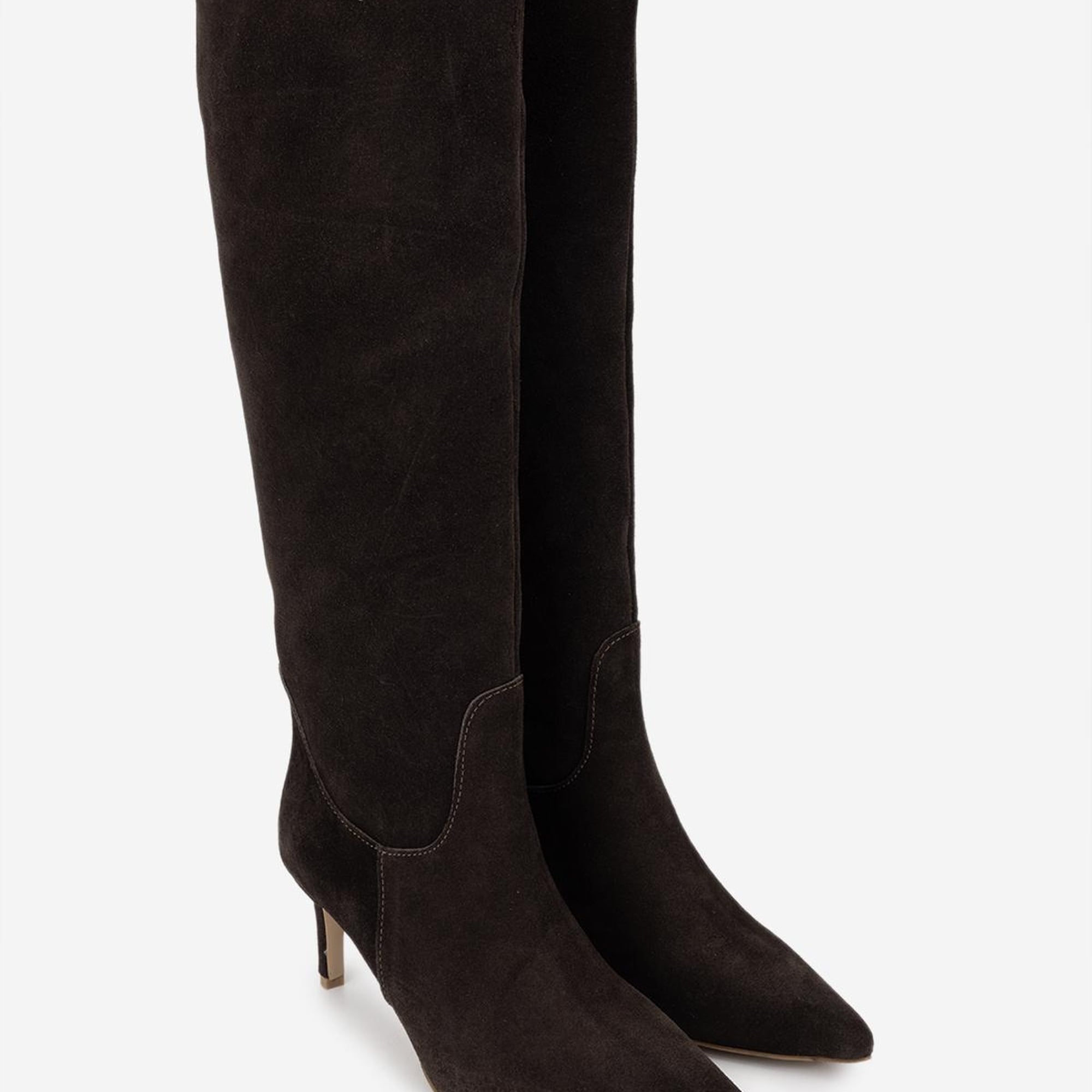 Valmenti Kadın Kahverengi Süet Topuklu Çizme