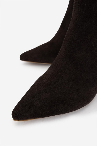  Valmenti Kadın Kahverengi Süet Topuklu Çizme