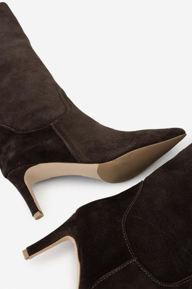  Valmenti Kadın Kahverengi Süet Topuklu Çizme