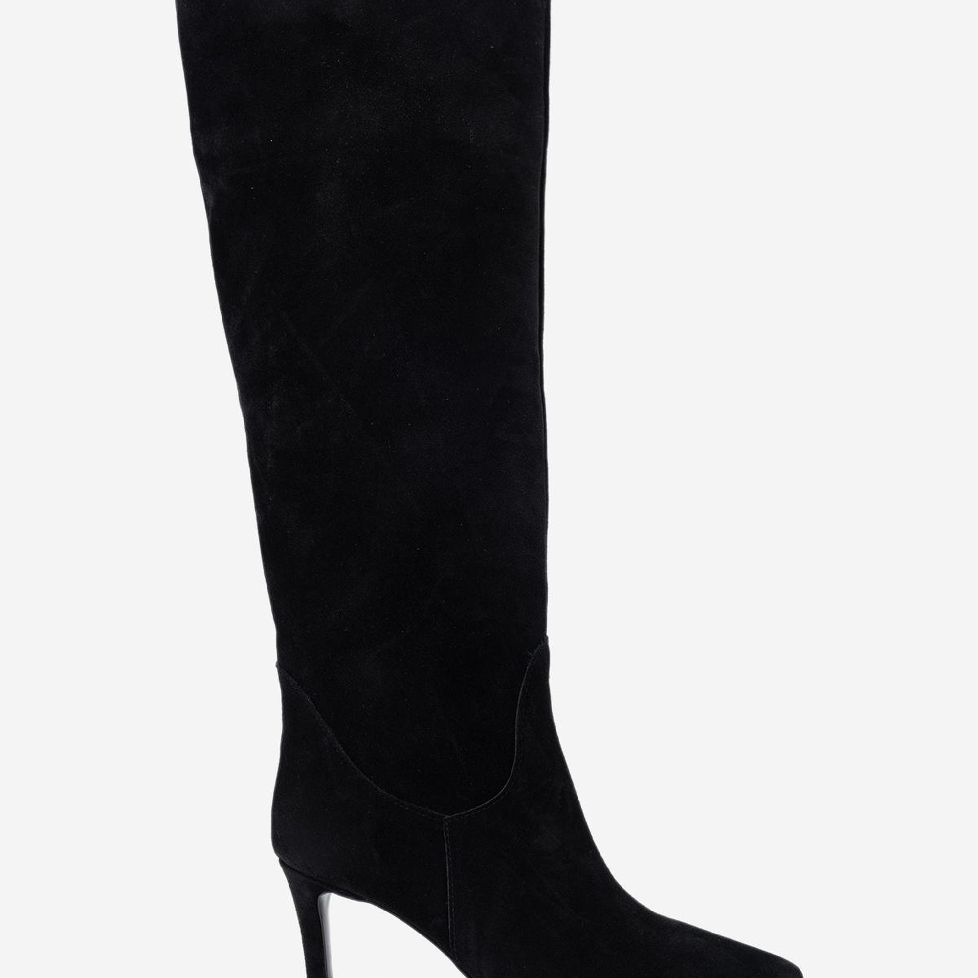 Valmenti Kadın . Siyah Süet Topuklu Çizme