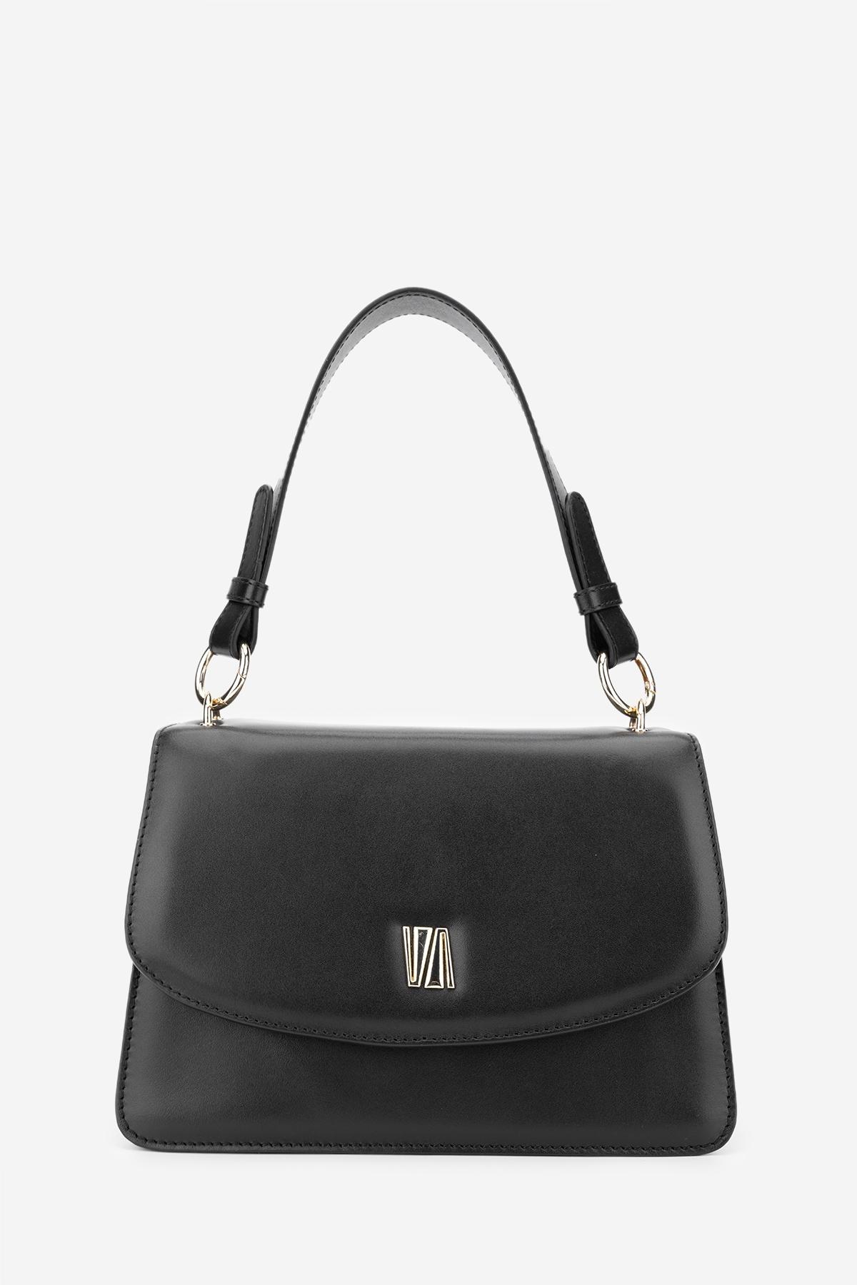  Valmenti Rizy Kadın Siyah Hakiki Deri Omuz Çanta