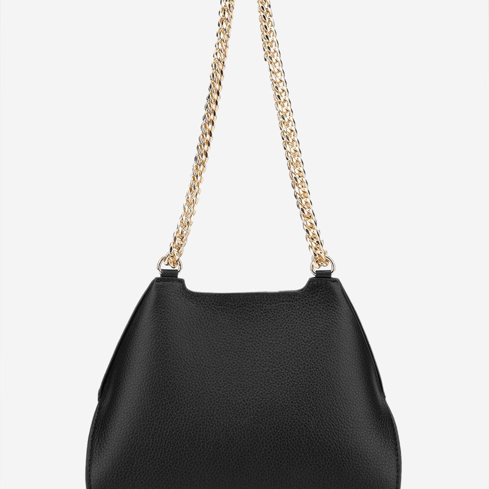 Valmenti Samsa Kadın Siyah Floter Hakiki Deri Omuz Çanta