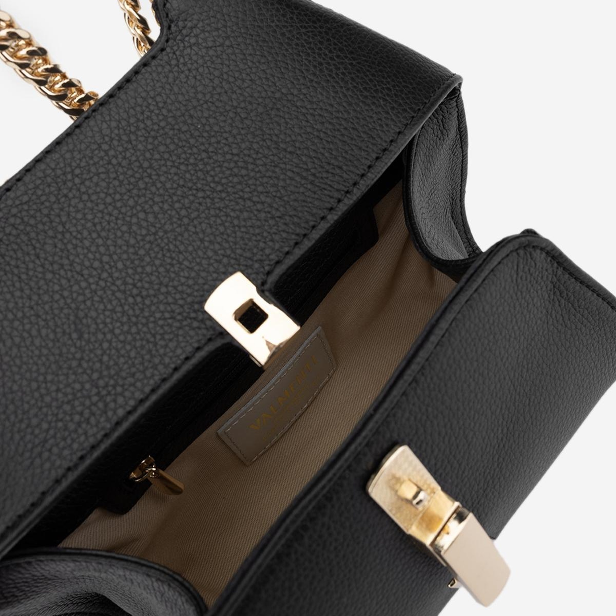 Valmenti Samsa Kadın Siyah Floter Hakiki Deri Omuz Çanta