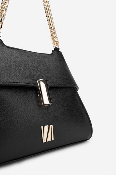  Valmenti Samsa Kadın Siyah Floter Hakiki Deri Omuz Çanta