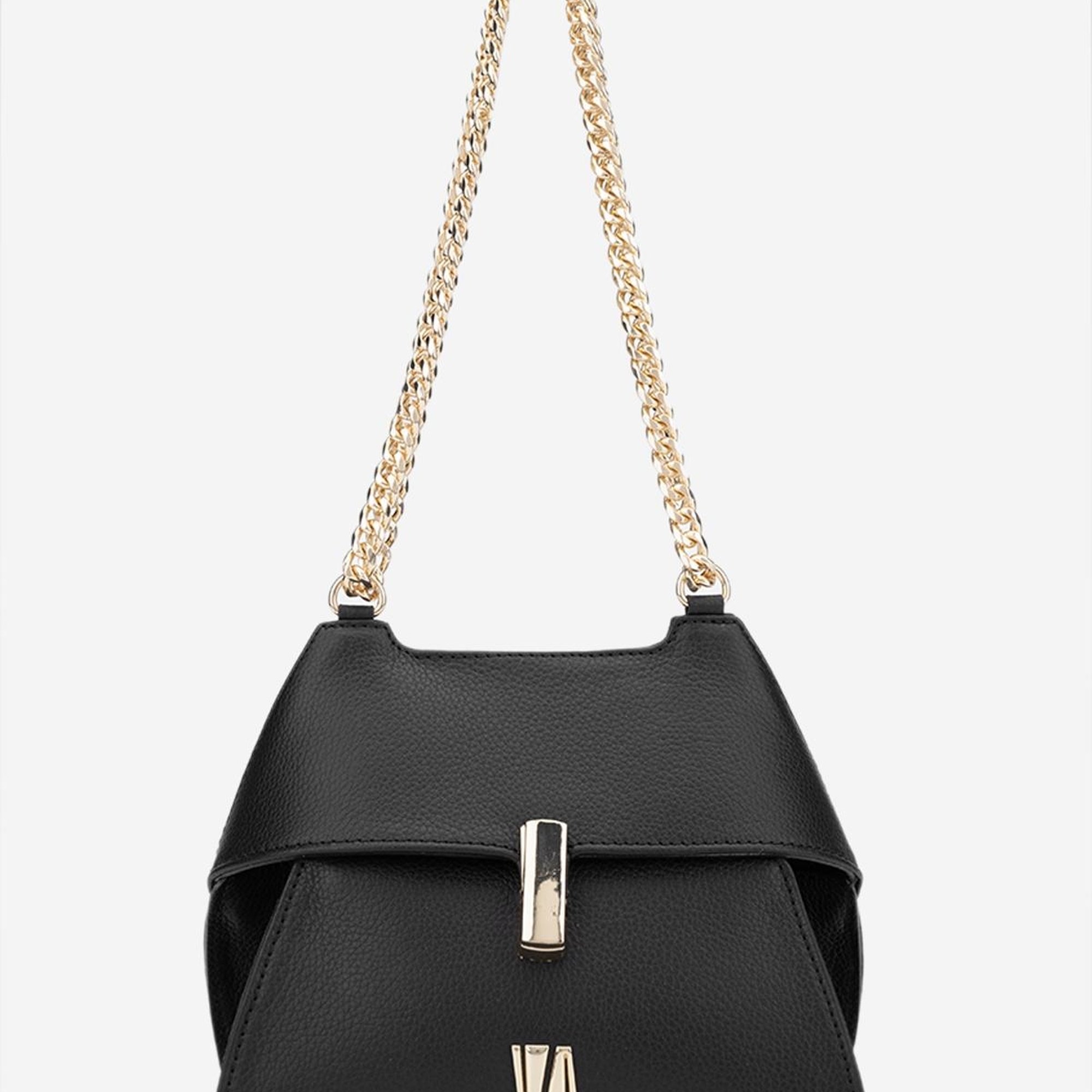 Valmenti Samsa Kadın Siyah Floter Hakiki Deri Omuz Çanta