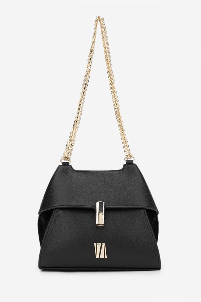  Valmenti Samsa Kadın Siyah Floter Hakiki Deri Omuz Çanta