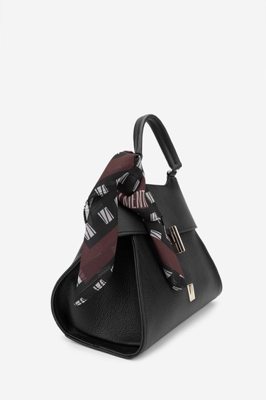  Valmenti Azra Kadın Siyah Floter Hakiki Deri Kol Çantası