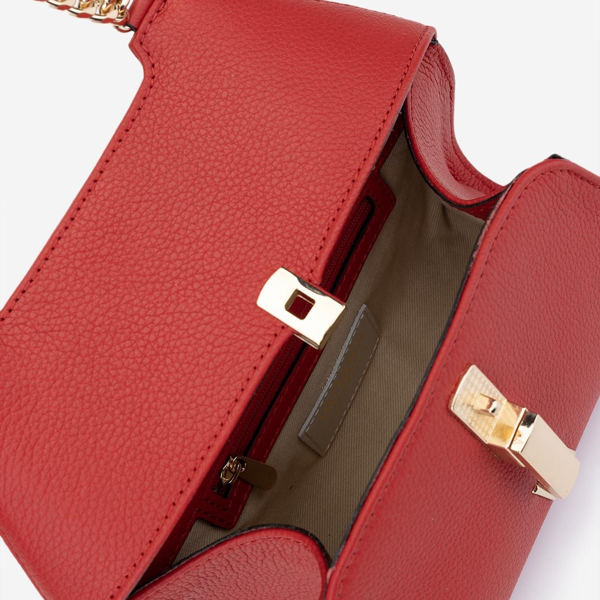 Valmenti Samsa Kadın Kırmızı Floter Hakiki Deri Omuz Çanta