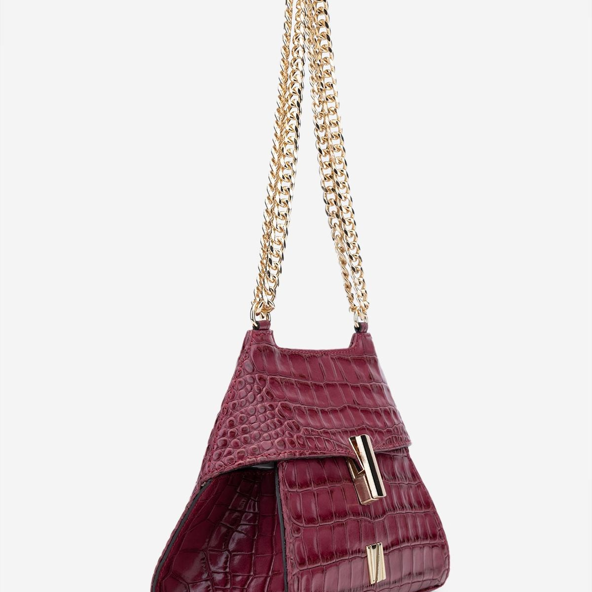 Valmenti Samsa Kadın Fuşya Hakiki Deri Omuz Çanta