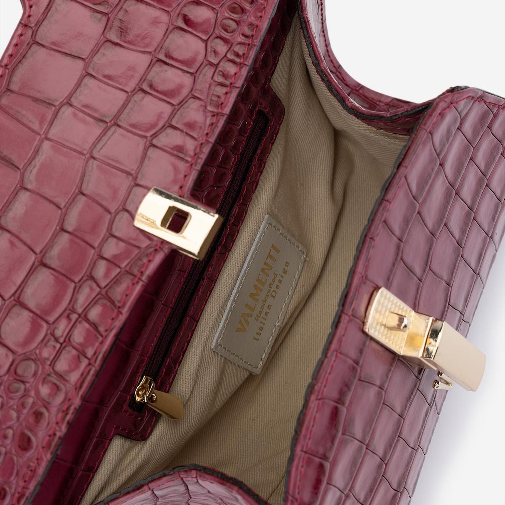 Valmenti Samsa Kadın Fuşya Hakiki Deri Omuz Çanta