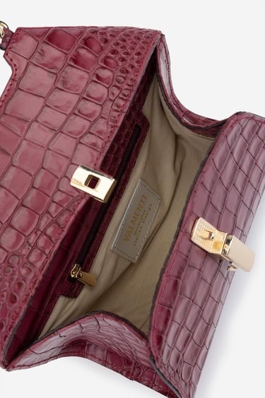  Valmenti Samsa Kadın Fuşya Hakiki Deri Omuz Çanta