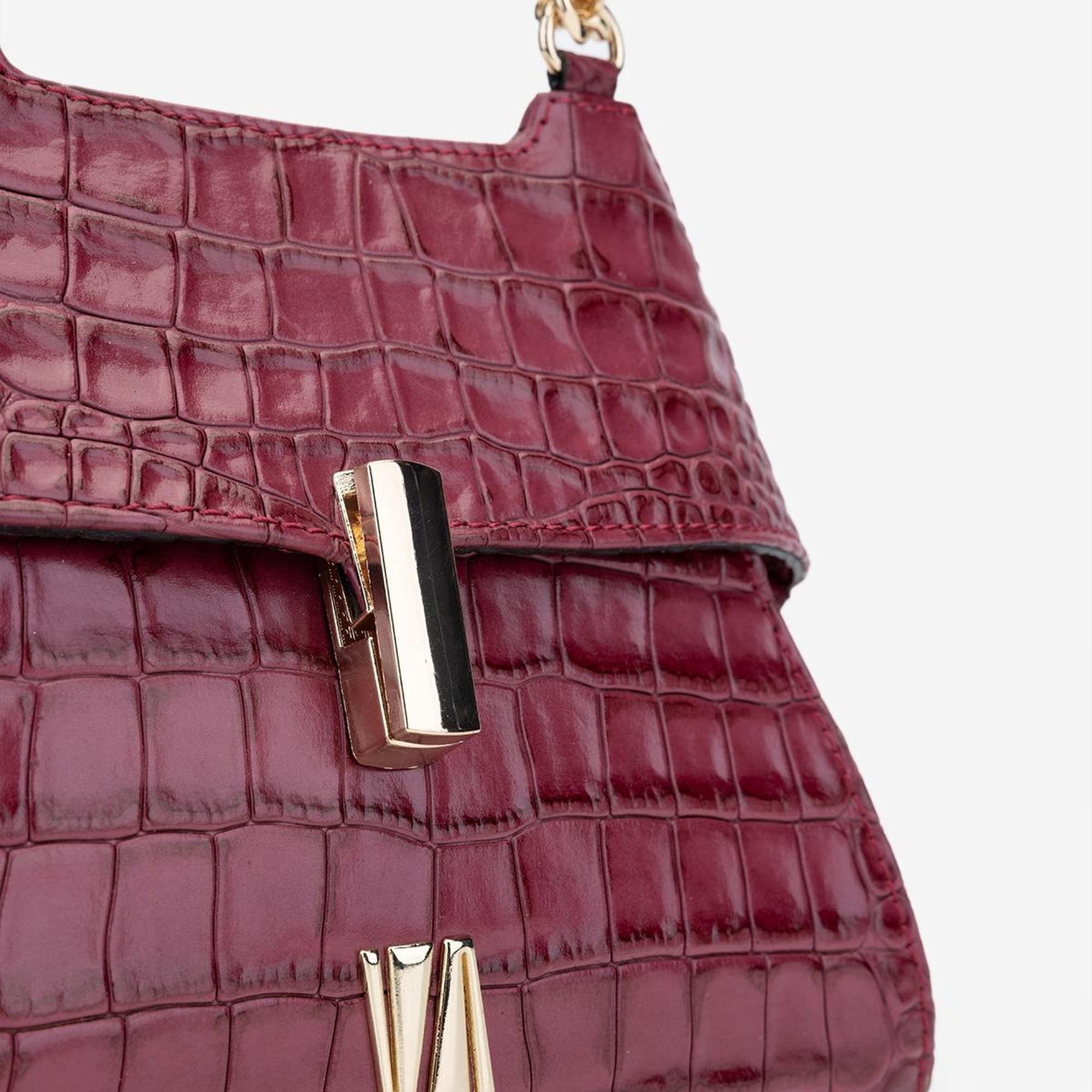 Valmenti Samsa Kadın Fuşya Hakiki Deri Omuz Çanta