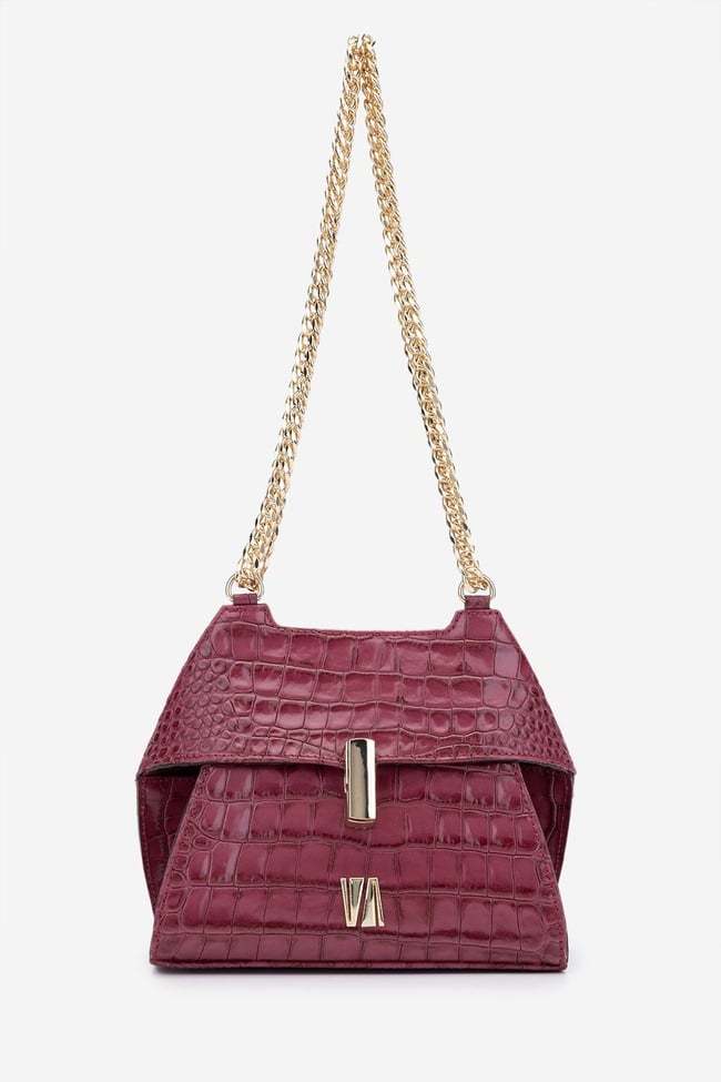  Valmenti Samsa Kadın Fuşya Hakiki Deri Omuz Çanta