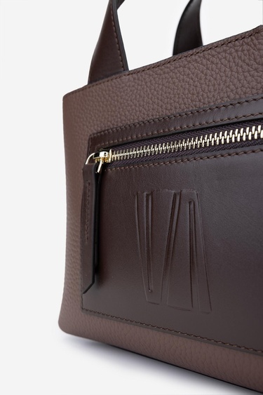  Valmenti Zumba Kadın Kahverengi Hakiki Deri El Çantası