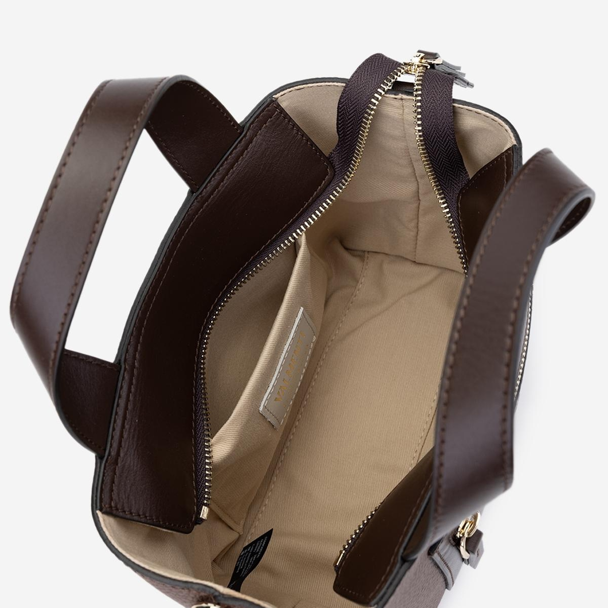 Valmenti Zumba Kadın Kahverengi Hakiki Deri El Çantası