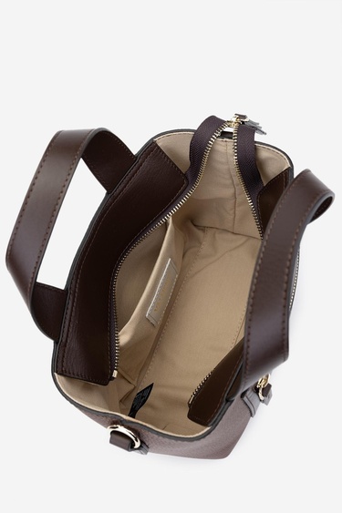  Valmenti Zumba Kadın Kahverengi Hakiki Deri El Çantası