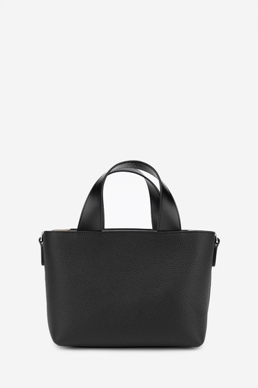  Valmenti Zumba Kadın Siyah/Siyah Hakiki Deri El Çantası