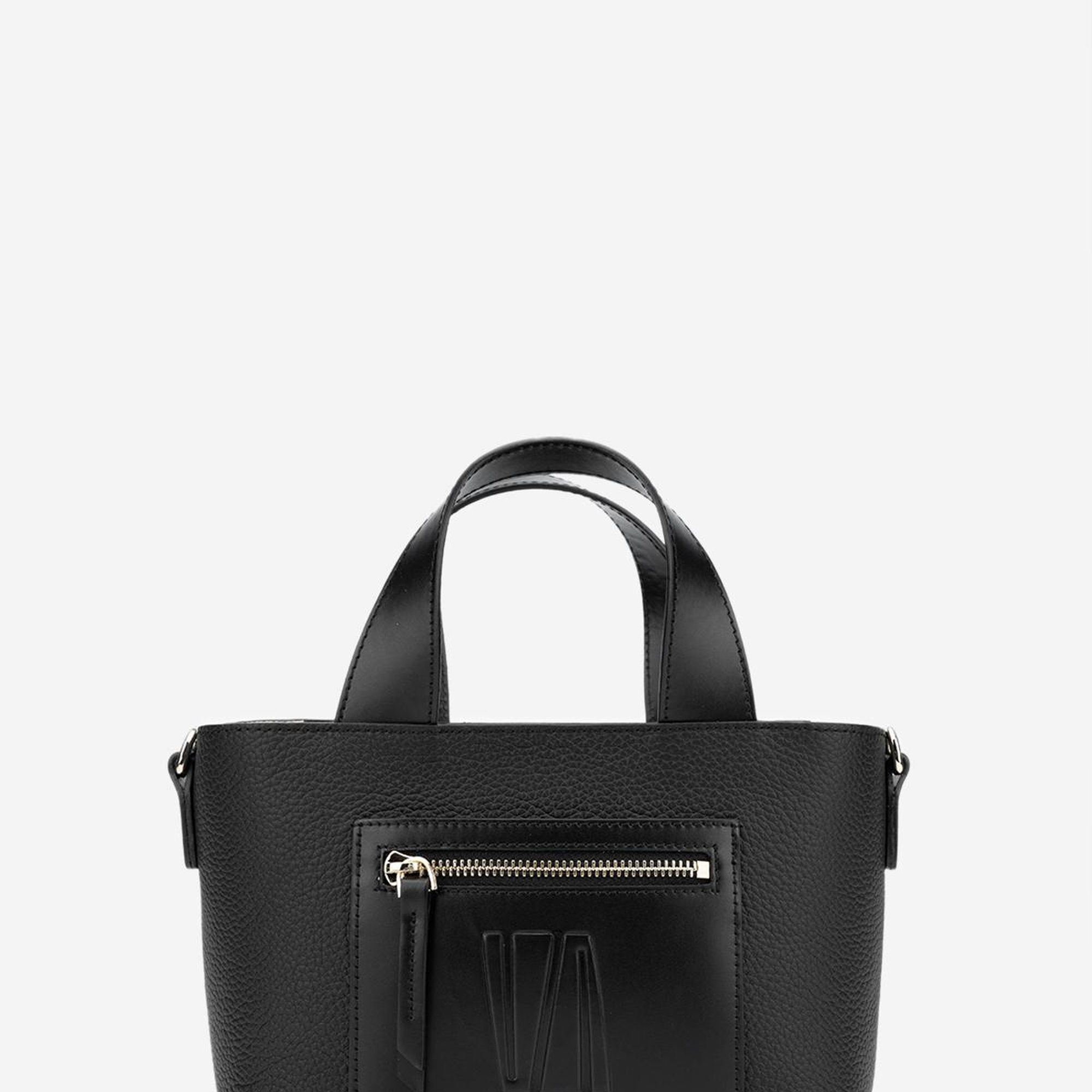 Valmenti Zumba Kadın Siyah/Siyah Hakiki Deri El Çantası