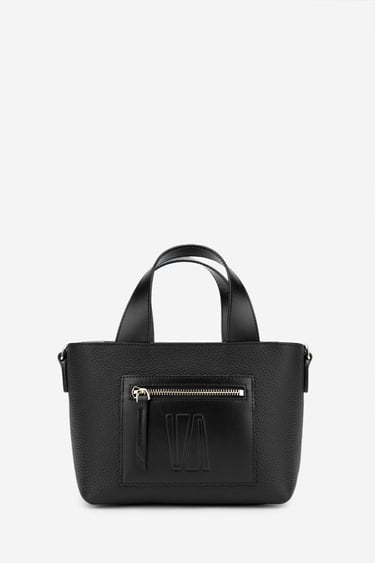  Valmenti Zumba Kadın Siyah/Siyah Hakiki Deri El Çantası