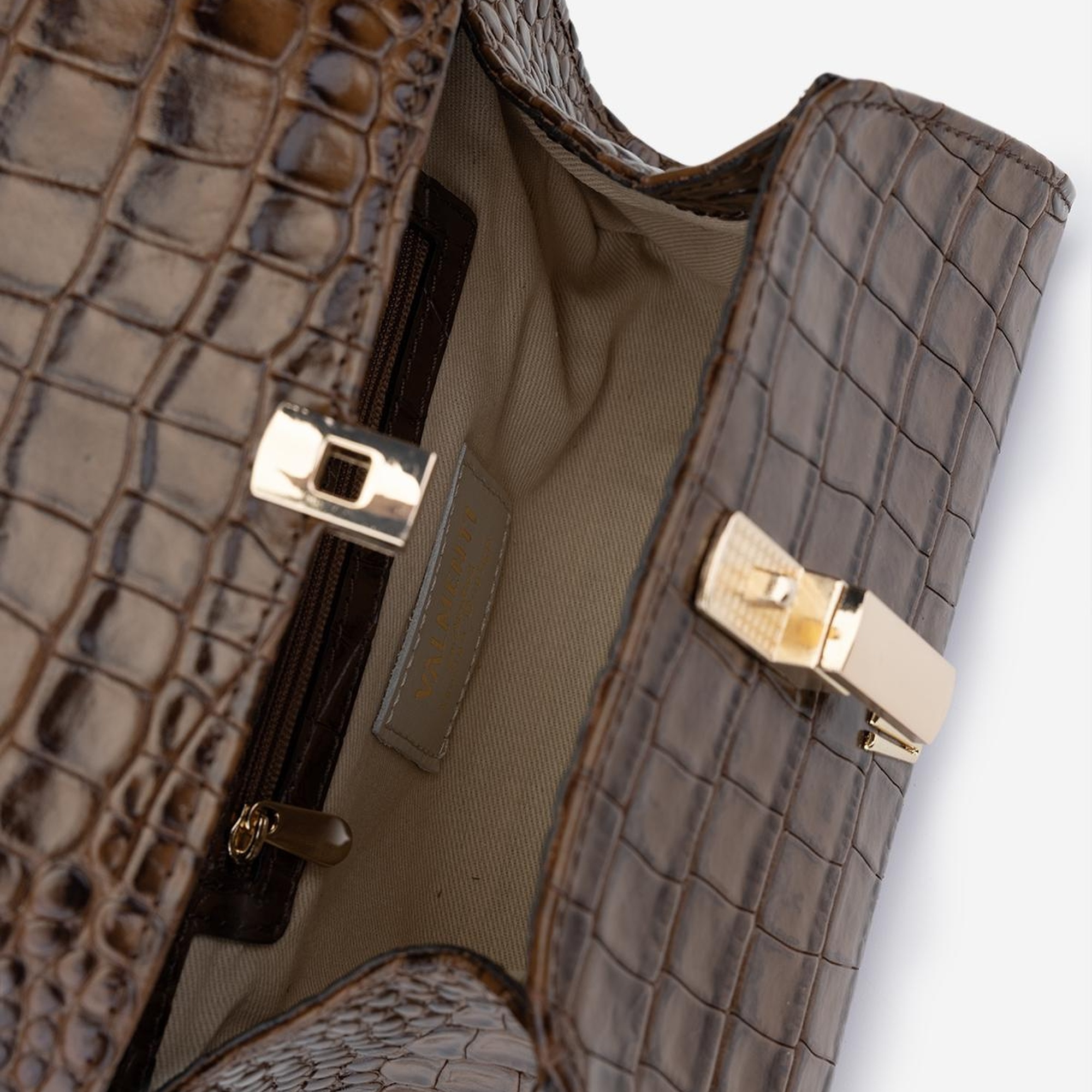 Valmenti Samsa Kadın Kahverengi Hakiki Deri Omuz Çanta