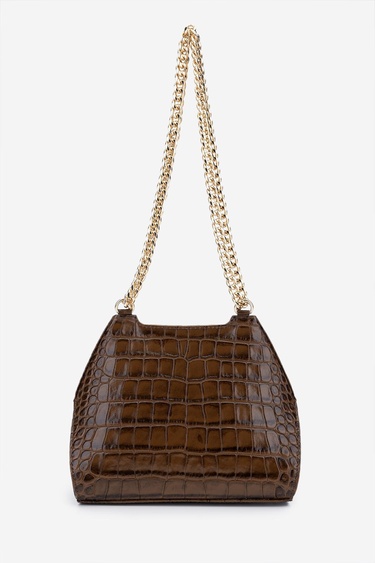  Valmenti Samsa Kadın Kahverengi Hakiki Deri Omuz Çanta