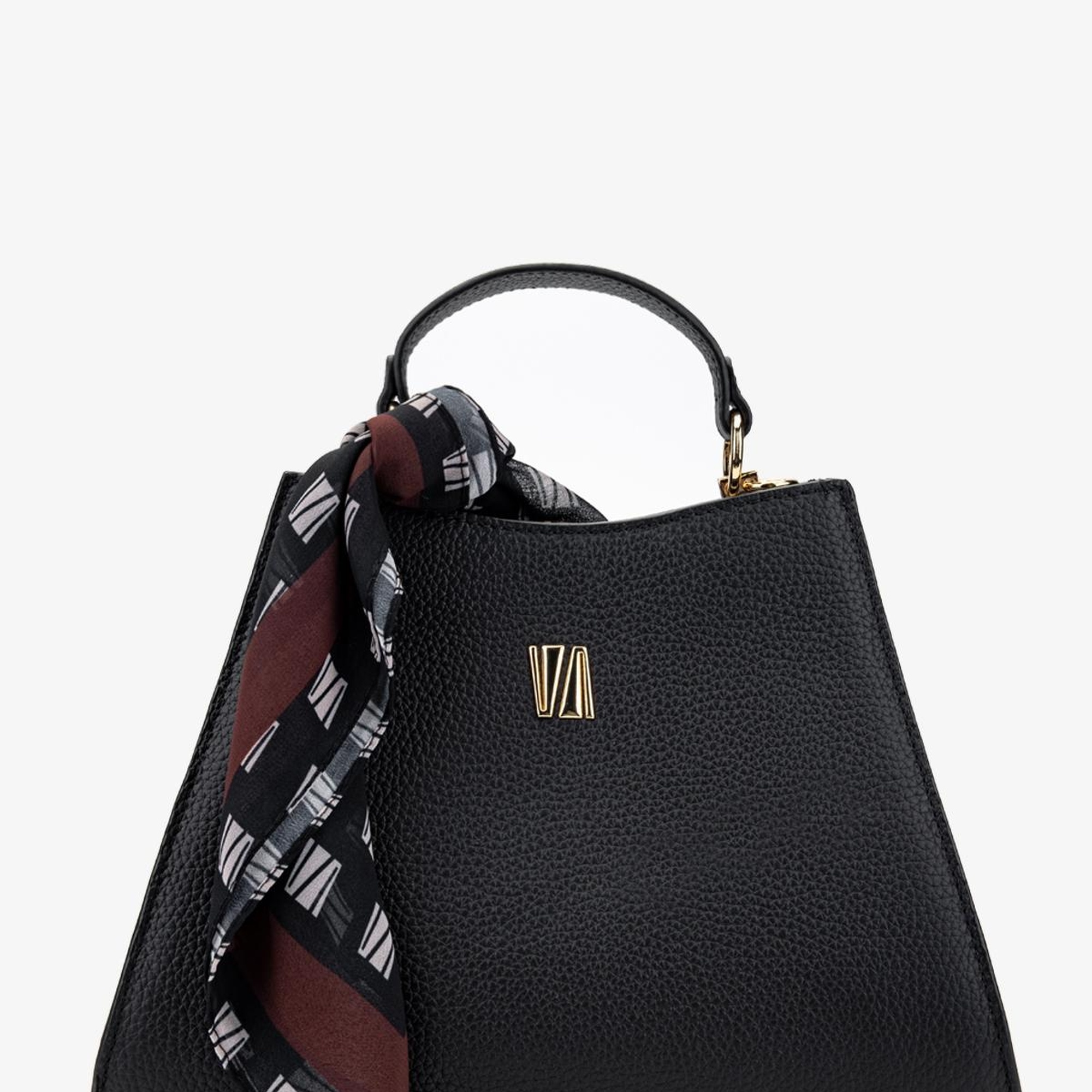 Valmenti Square Kadın Siyah Floter Hakiki Deri El Çantası