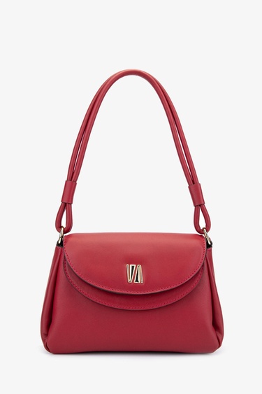  Valmenti Caly Kadın Kırmızı Hakiki Deri Omuz Çanta