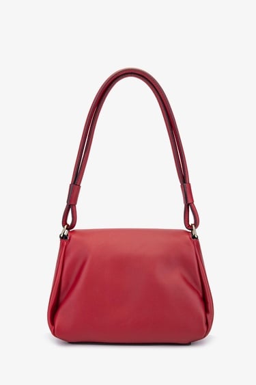  Valmenti Caly Kadın Kırmızı Hakiki Deri Omuz Çanta