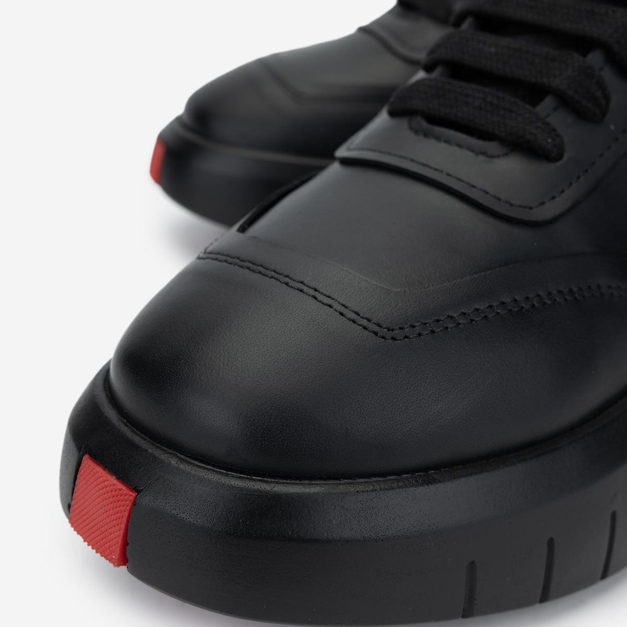 Valmenti Erkek Hakiki Deri Siyah Sneakers & Spor Ayakkabı