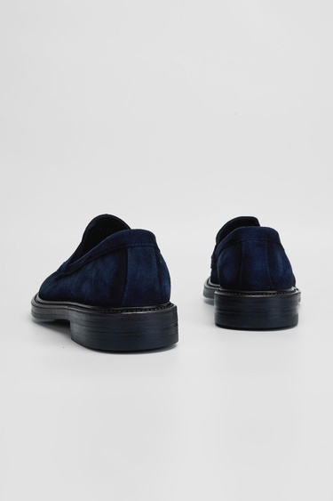  Valmenti Altair Erkek Lacivert Süet Hakiki Deri Loafer Ayakkabı