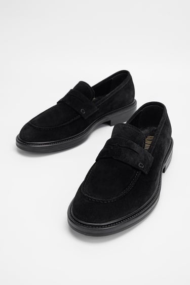  Valmenti Altair Erkek Siyah Süet Hakiki Deri Loafer Ayakkabı