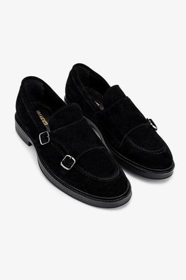  Valmenti Erkek Hakiki Deri Siyah Süet Casual Ayakkabı