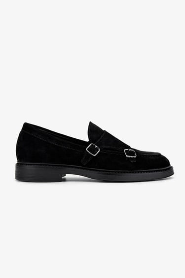  Valmenti Erkek Hakiki Deri Siyah Süet Casual Ayakkabı