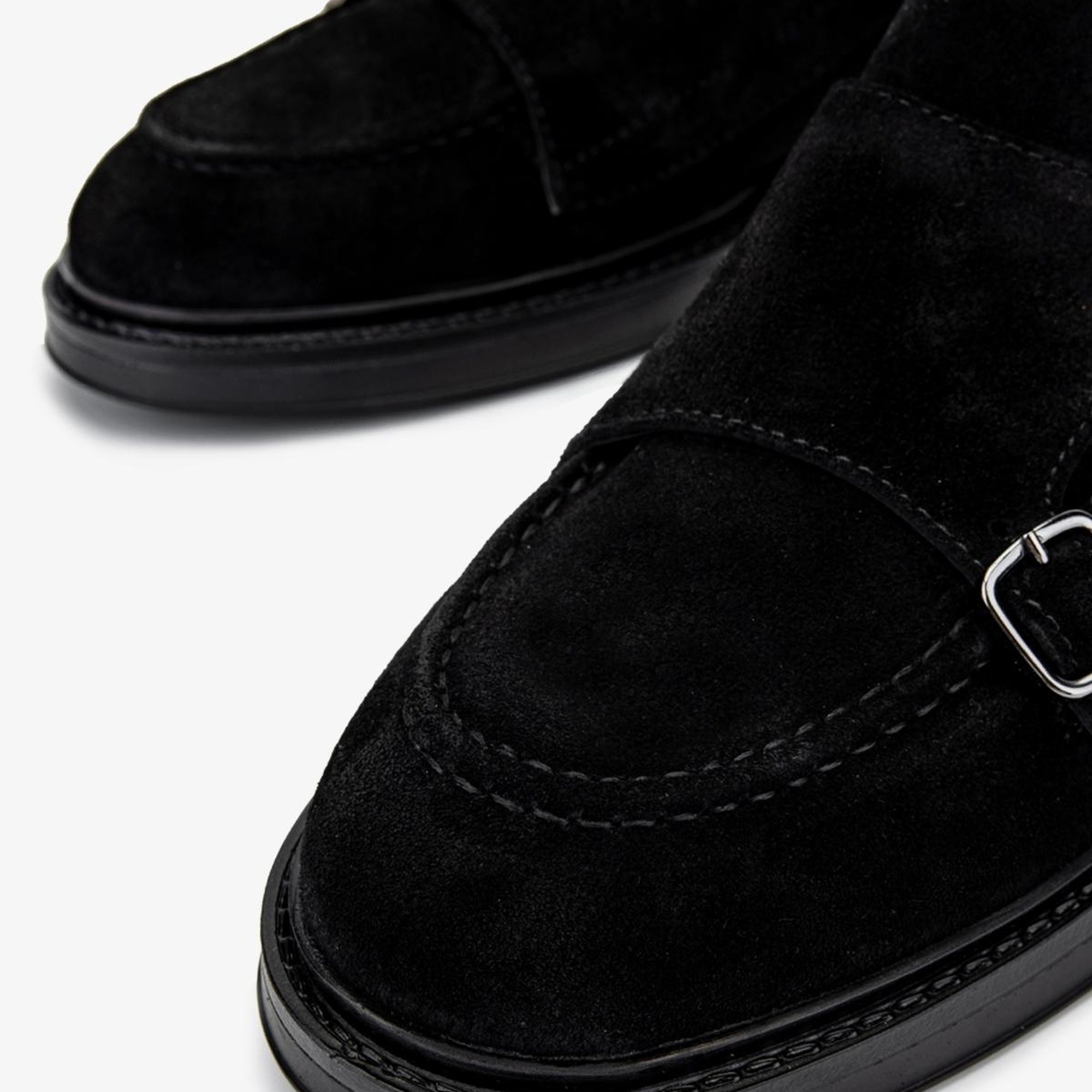 Valmenti Erkek Hakiki Deri Siyah Süet Casual Ayakkabı