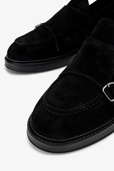  Valmenti Erkek Hakiki Deri Siyah Süet Casual Ayakkabı